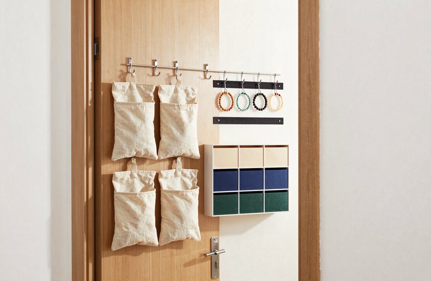 7 Ways to Optimize Your Closet Space 5 door mounted accessory organizer ideas