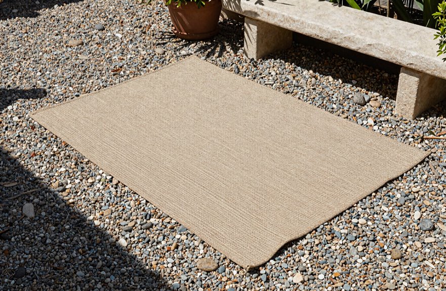 gravel and pea stone patio