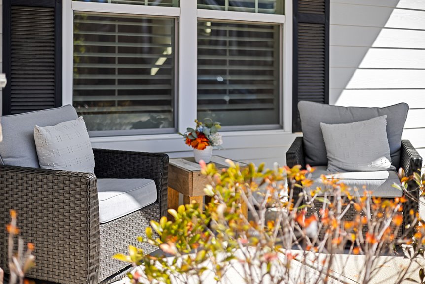 narrow porch space saving decor
