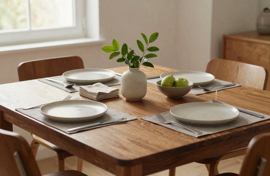 6 Ways to Decorate Your Everyday Dining Room Table 5 practical daily mealware keeps