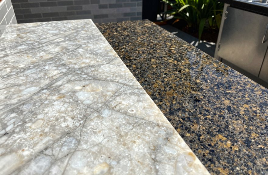 10 Key Differences Between Quartzite and Granite for Outdoor Kitchens 2 quartzite scratch resistant veined elegance granite durable uv stable low maintenance