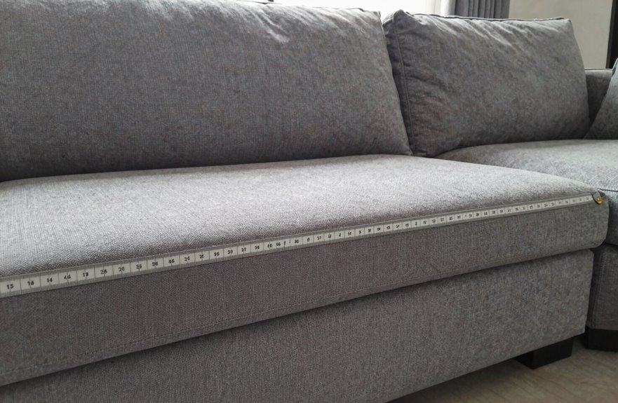 Standard Sofa Seat Height 6 seat depth affects effective height