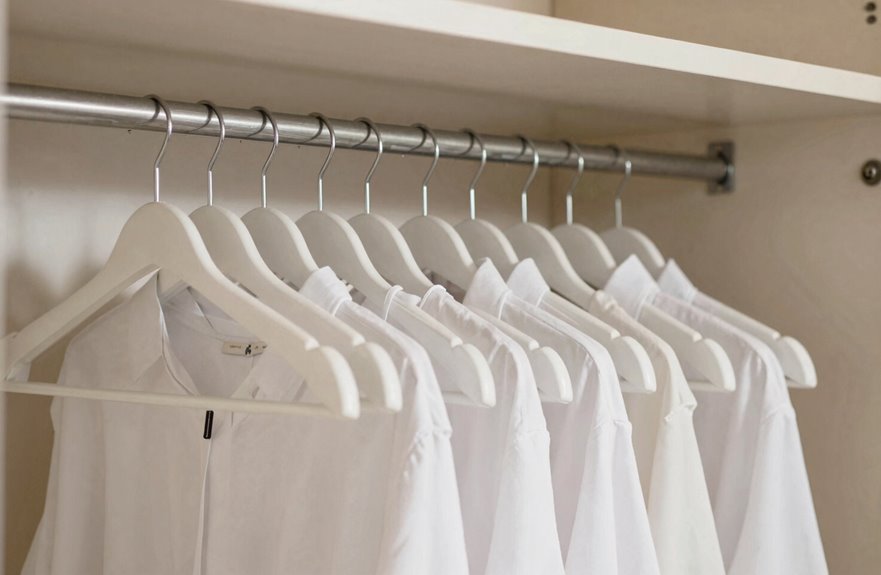 7 Ways to Optimize Your Closet Space 3 slim velvet hangers reclaim space