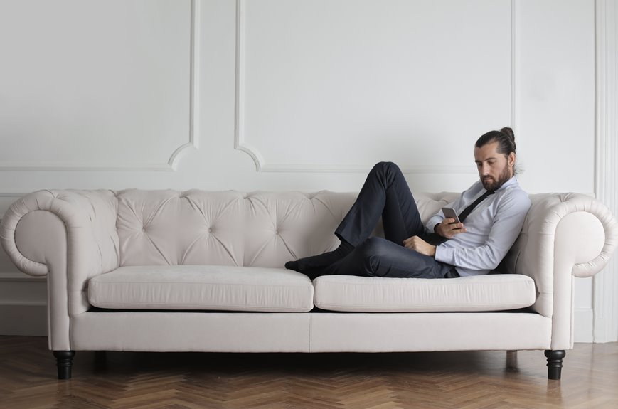 standard sofa seat height details