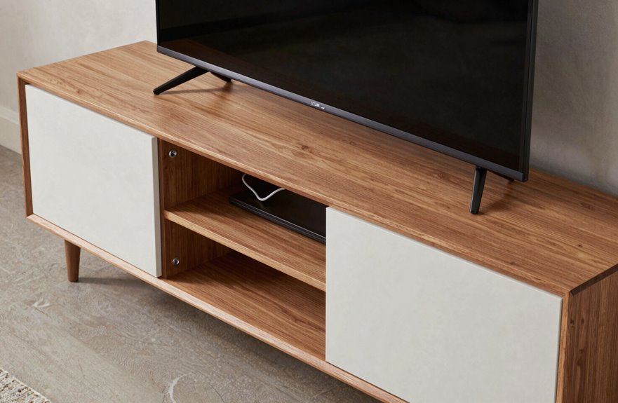 TV Stand vs TV Console: Key Differences Explained 4 storage cables setup details