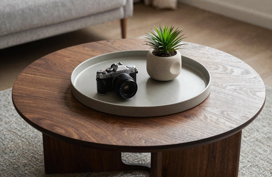 tray centered coffee table styling materials size and organization