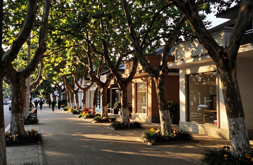 tree lined blocks boost shopper spending