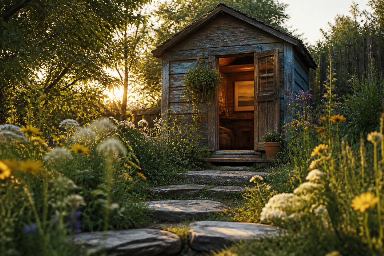 Various small backyard shed ideas displayed together.